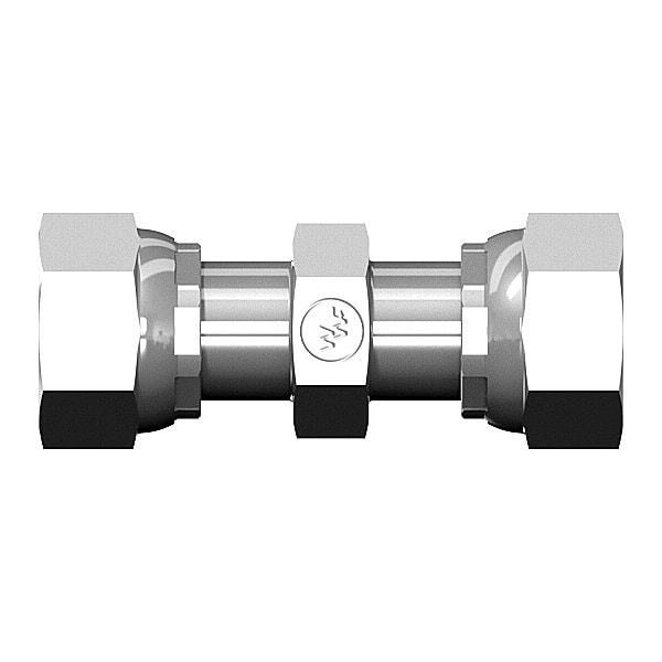 World Wide Fittings Female Flat Face O-Ring Swivel to Female Flat Face O-Ring Swivel Straight FS6565X04X04 - main